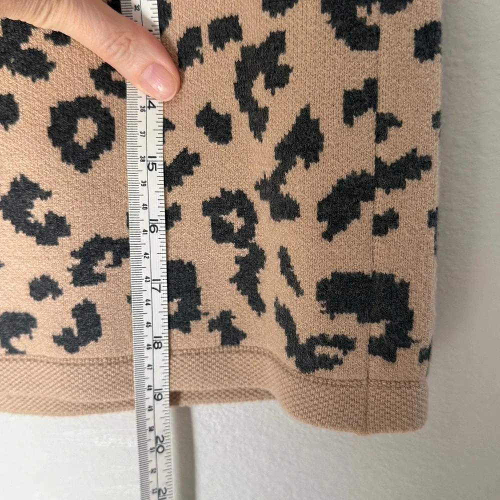 Abercrombie Leopard LuxeLoft Short-Sleeve Cardigan, M - Picture 6 of 6